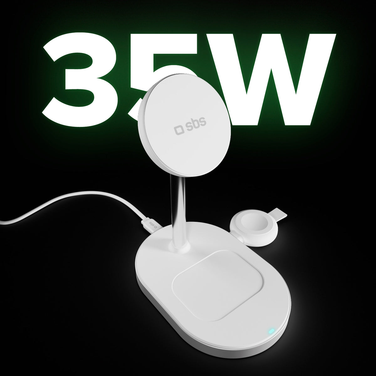 Station de recharge sans fil Qi2.2 pour smartphone et smartwatch