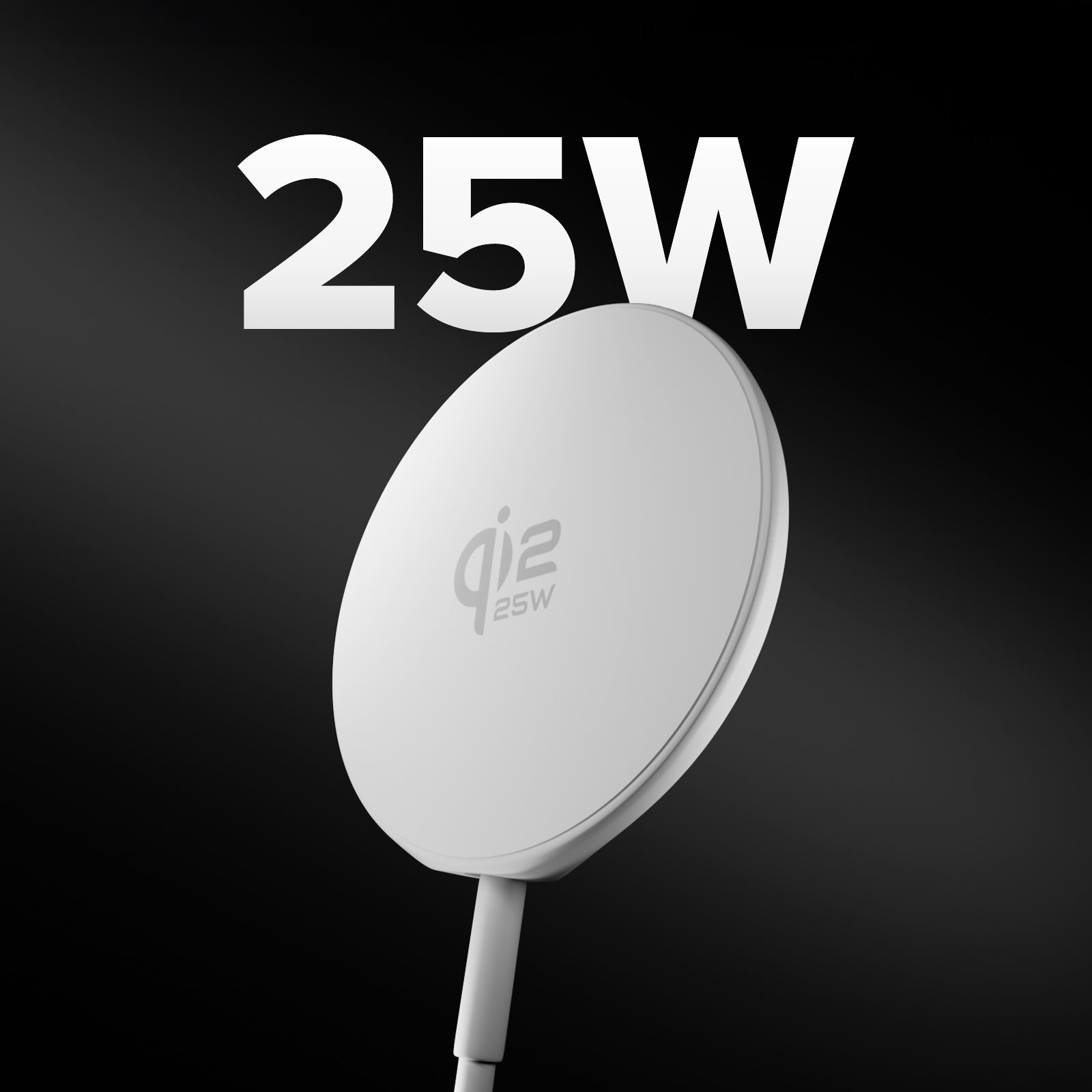 Chargeur sans fil magnétique Qi2.2 25W avec câble USB-C intégré de 150 cm