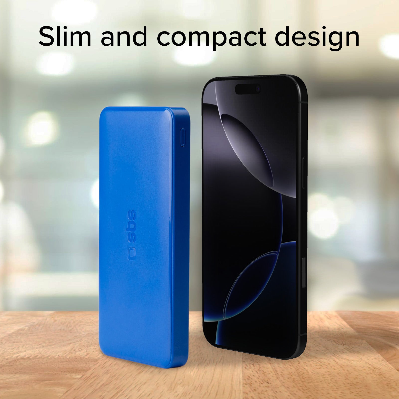 Power bank 10.000 mAh extra slim con porta USB 2.1A Intelligent Charge (IC)