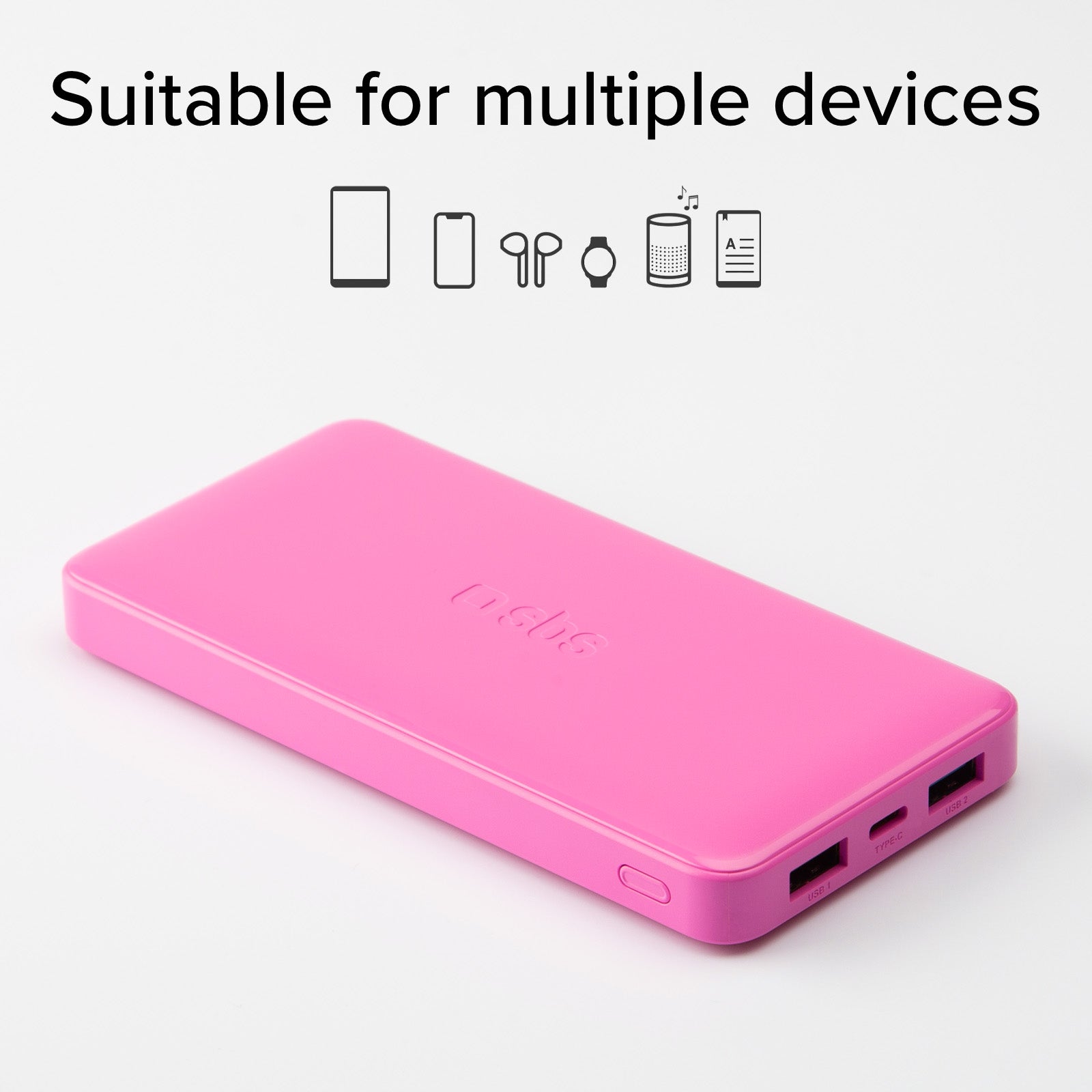 Power bank 10.000 mAh extra slim con porta USB 2.1A Intelligent Charge (IC)