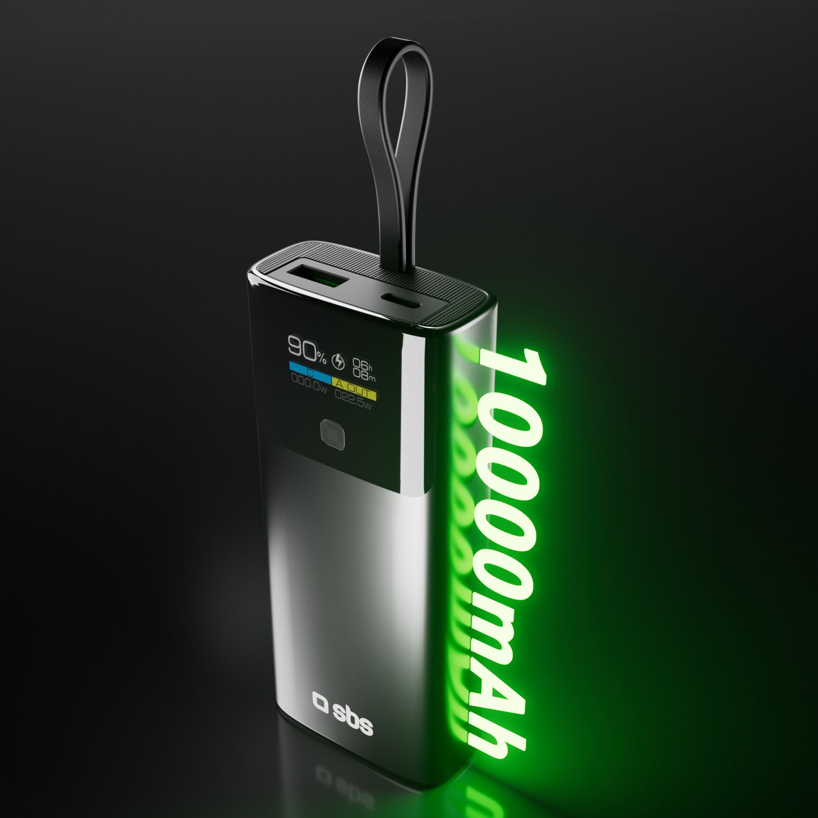 Power Bank 10.000 mAh con LCD PD 20W