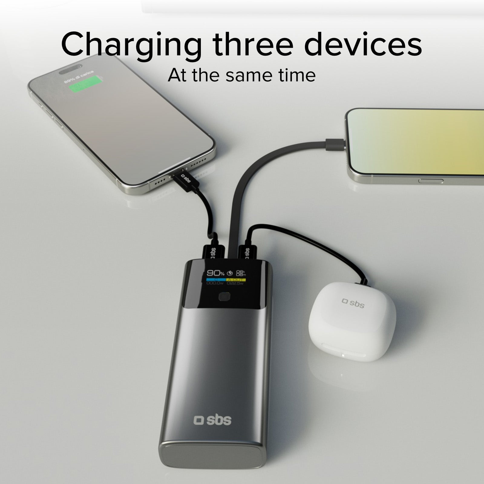 Power Bank 10.000 mAh con LCD PD 20W