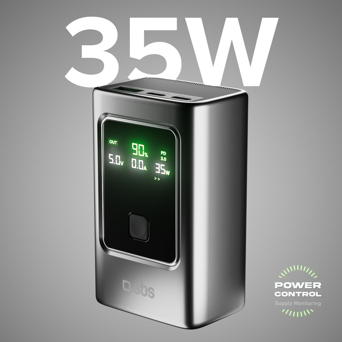 LCD Power bank 10.000 mAh con PD 35 W