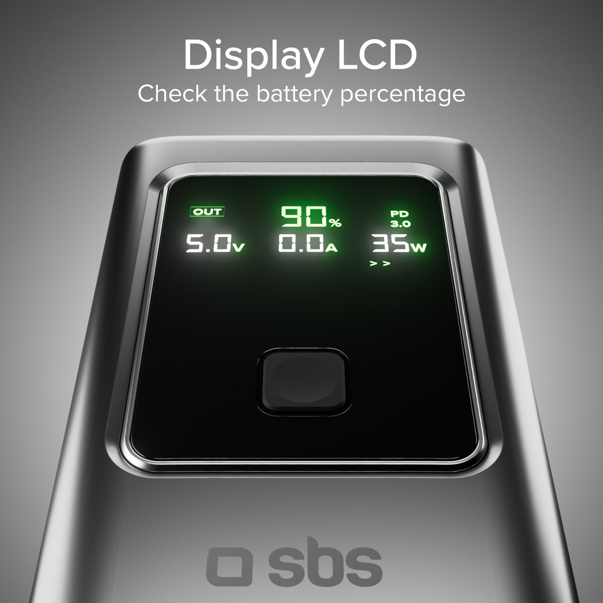 LCD Power bank 10.000 mAh con PD 35 W