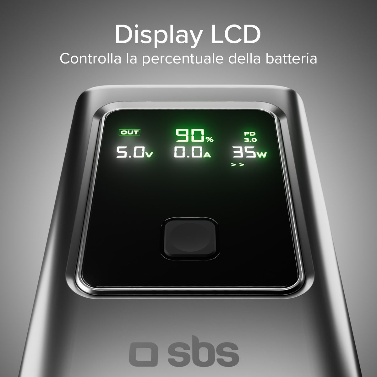 LCD Power bank 10.000 mAh con PD 35 W