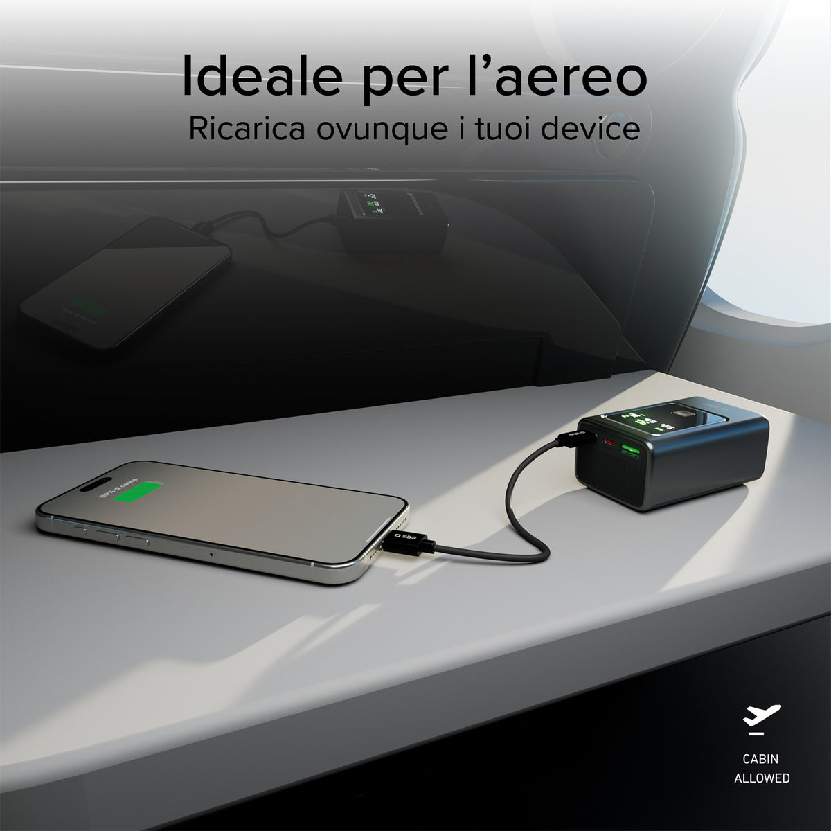 LCD Power bank 10.000 mAh con PD 35 W