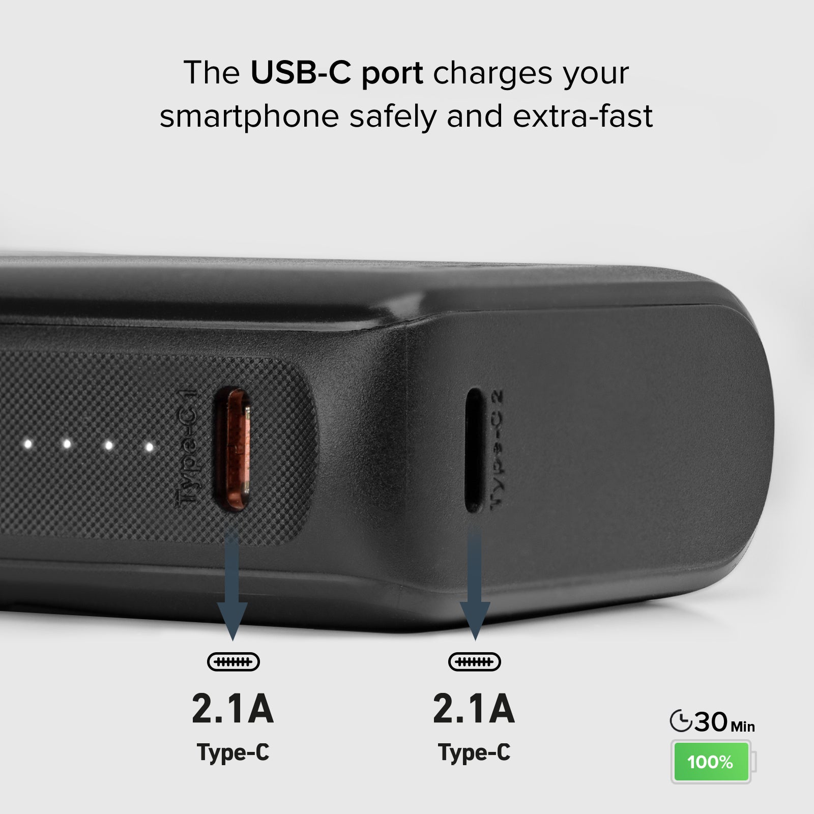 Power bank ultracompacta de 10000 mAh