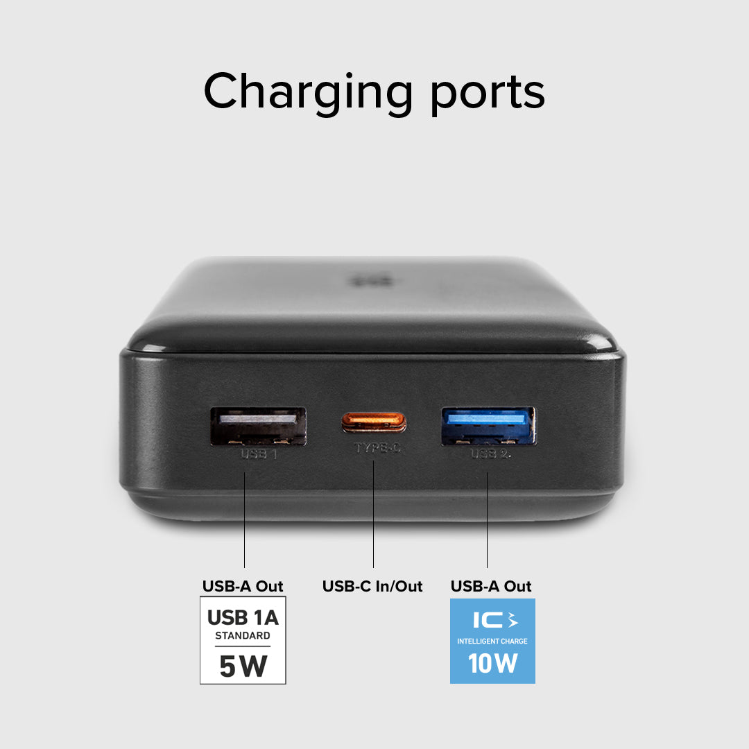 Power bank carga rápida de 20.000 mAh 2 USB