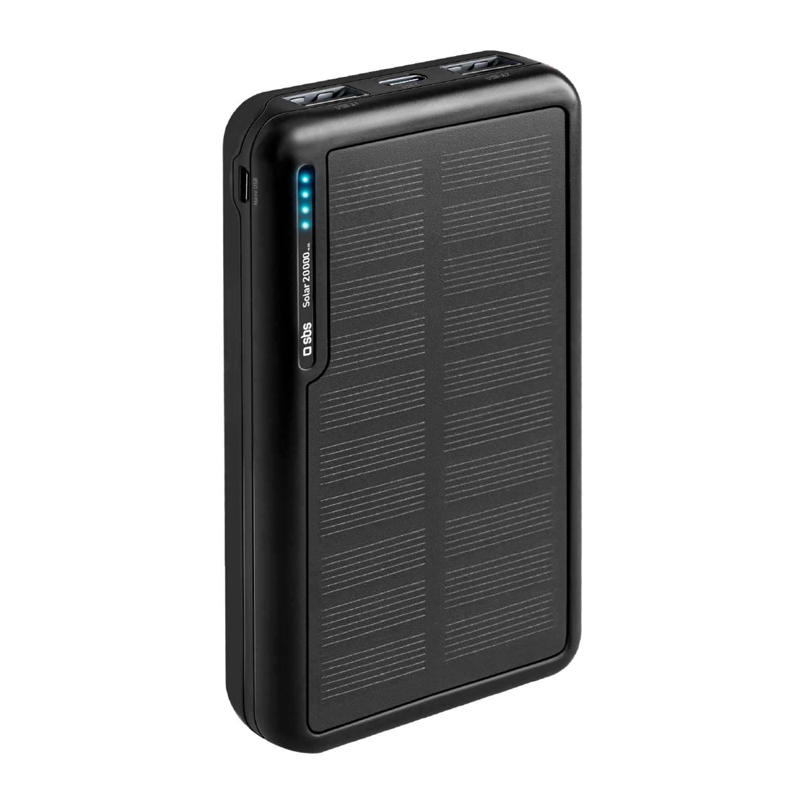 Power bank 20.000 mAh con pannello solare