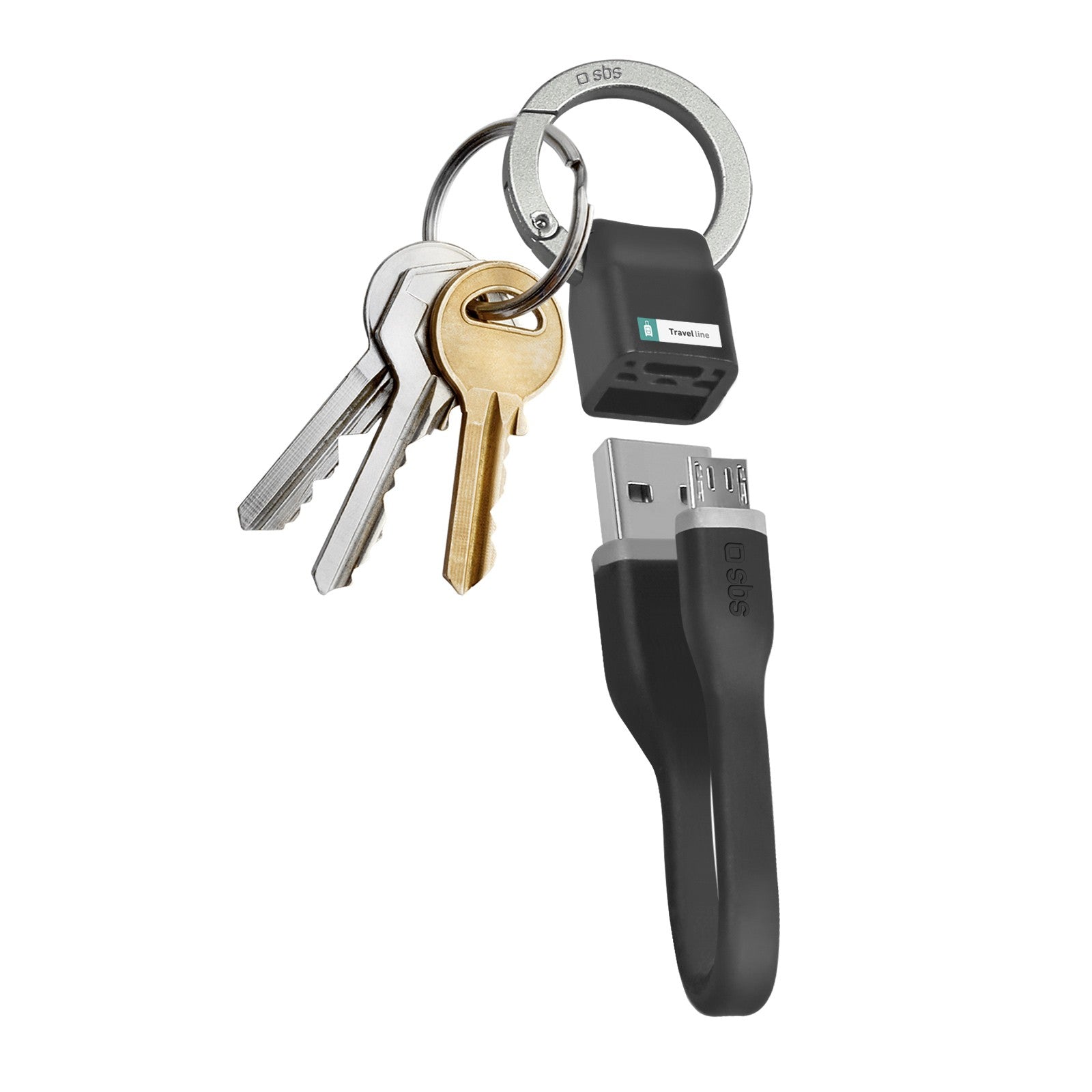 Cavo alimentazione e dati USB - Micro-USB con portachiavi