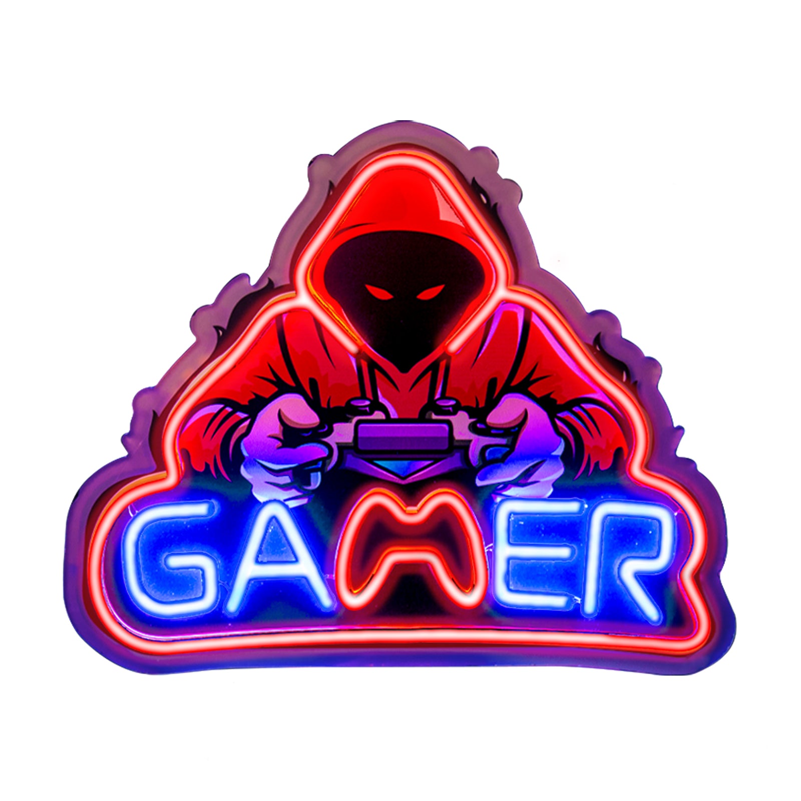 Insegna Luminosa a LED "Gamer Mode On" con effetto neon per interni