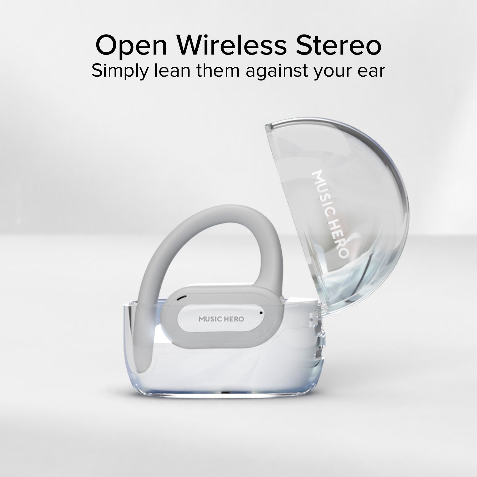 OWS earphones with integrated ear hooks