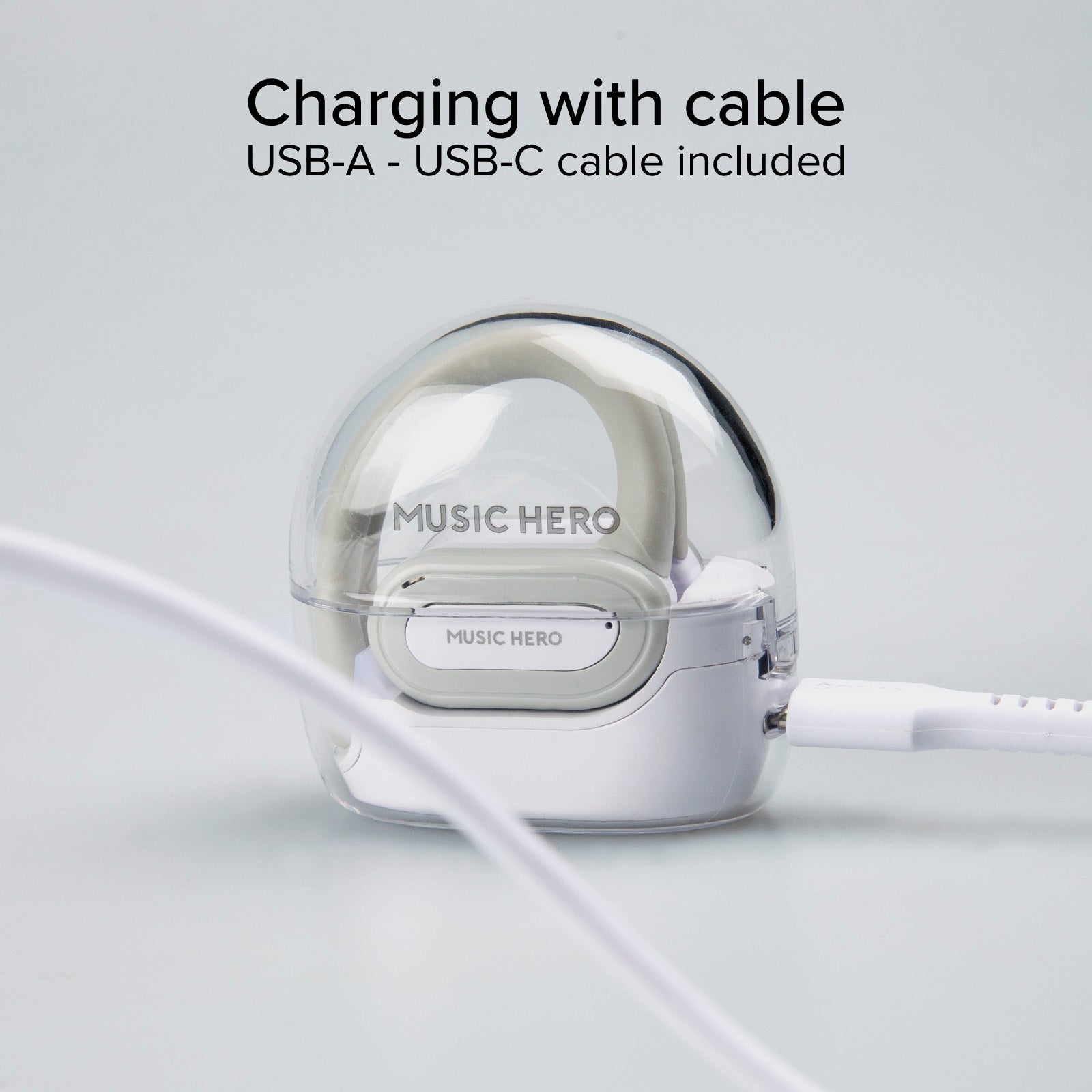 OWS earphones with integrated ear hooks