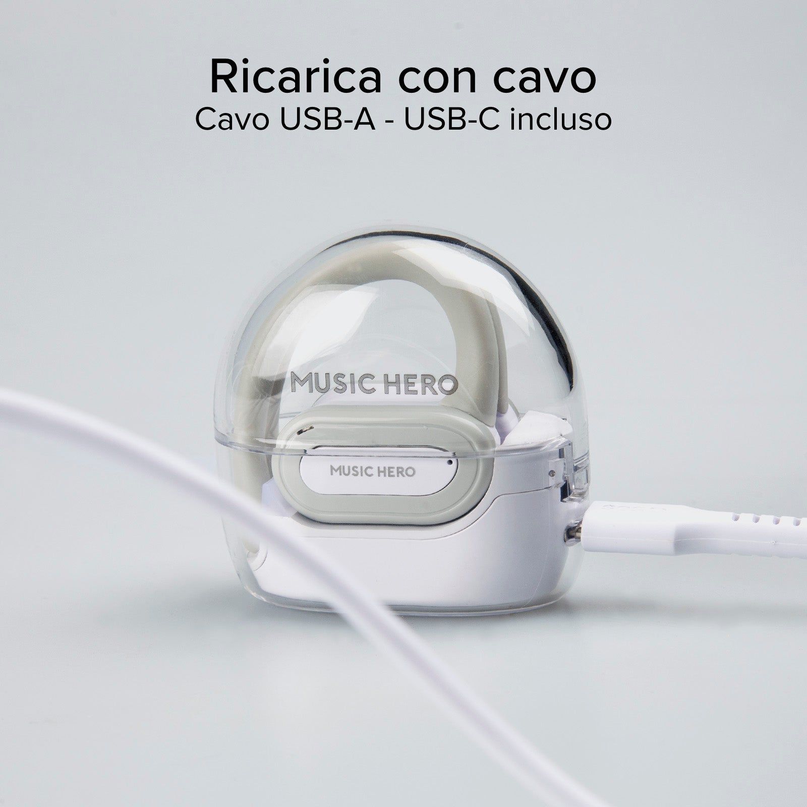 OWS earphones with integrated ear hooks