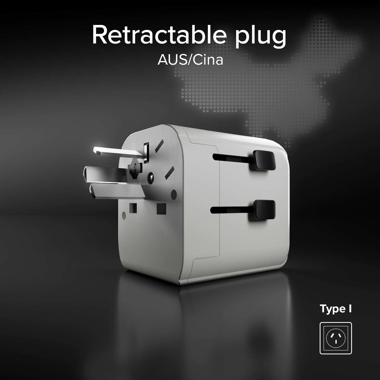 Adattatore universale da viaggio 2500W con spine internazionali