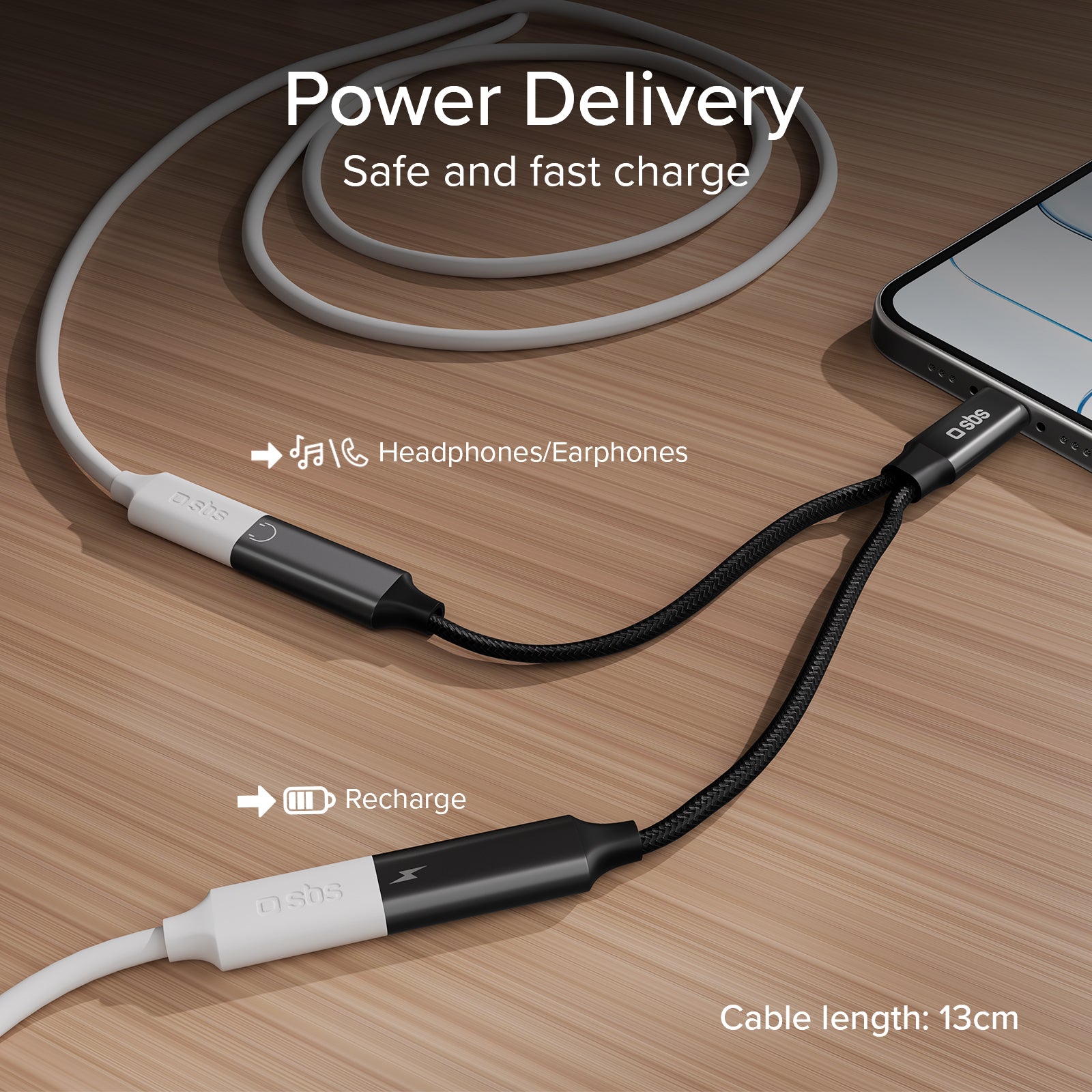 USB-C adapter for simultaneous audio and charging