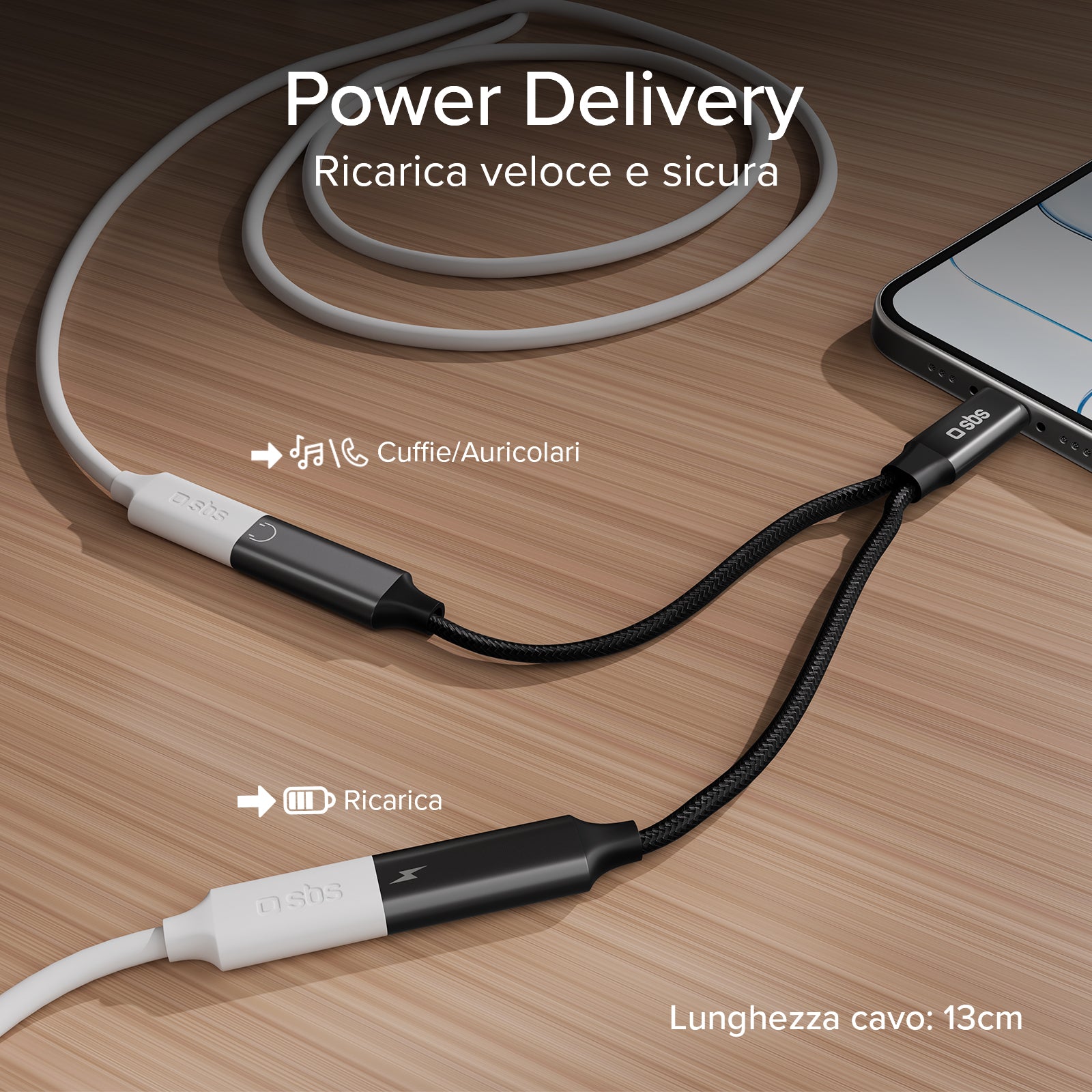 USB-C adapter for simultaneous audio and charging