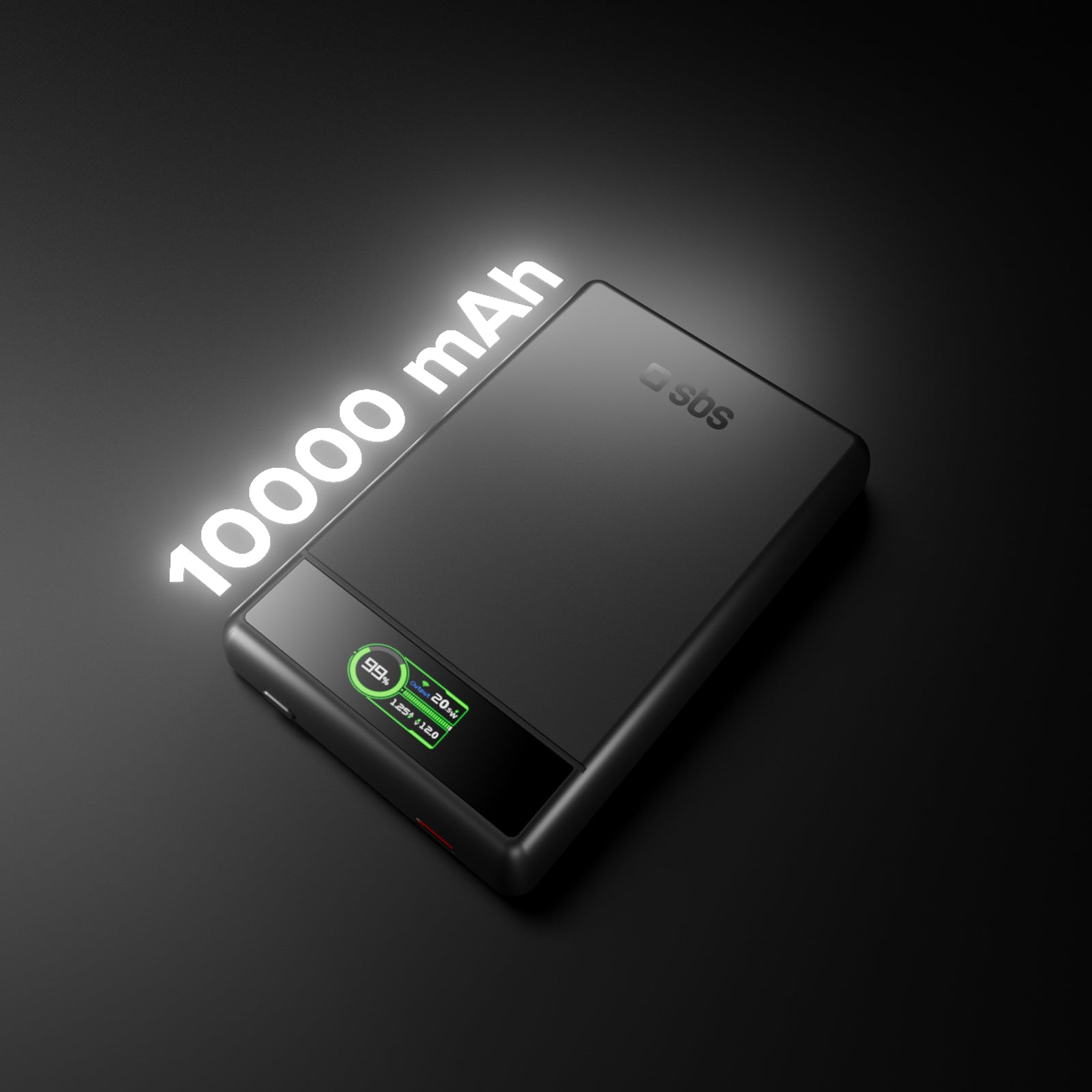 Power bank magnetico 10000 mAh compatibile MagSafe con display smart integrato