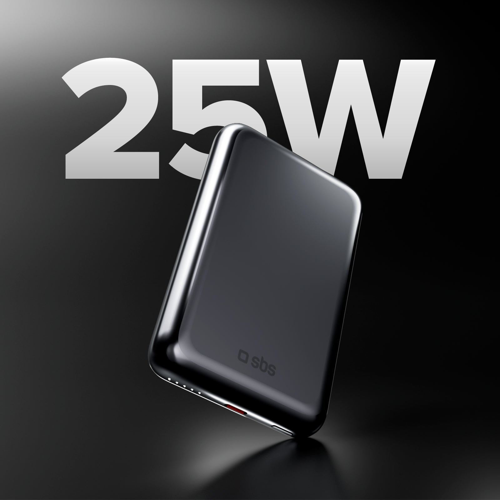 Power bank magnetico 10000 mAh Qi2.2 25W, Power Delivery 3.0, alluminio