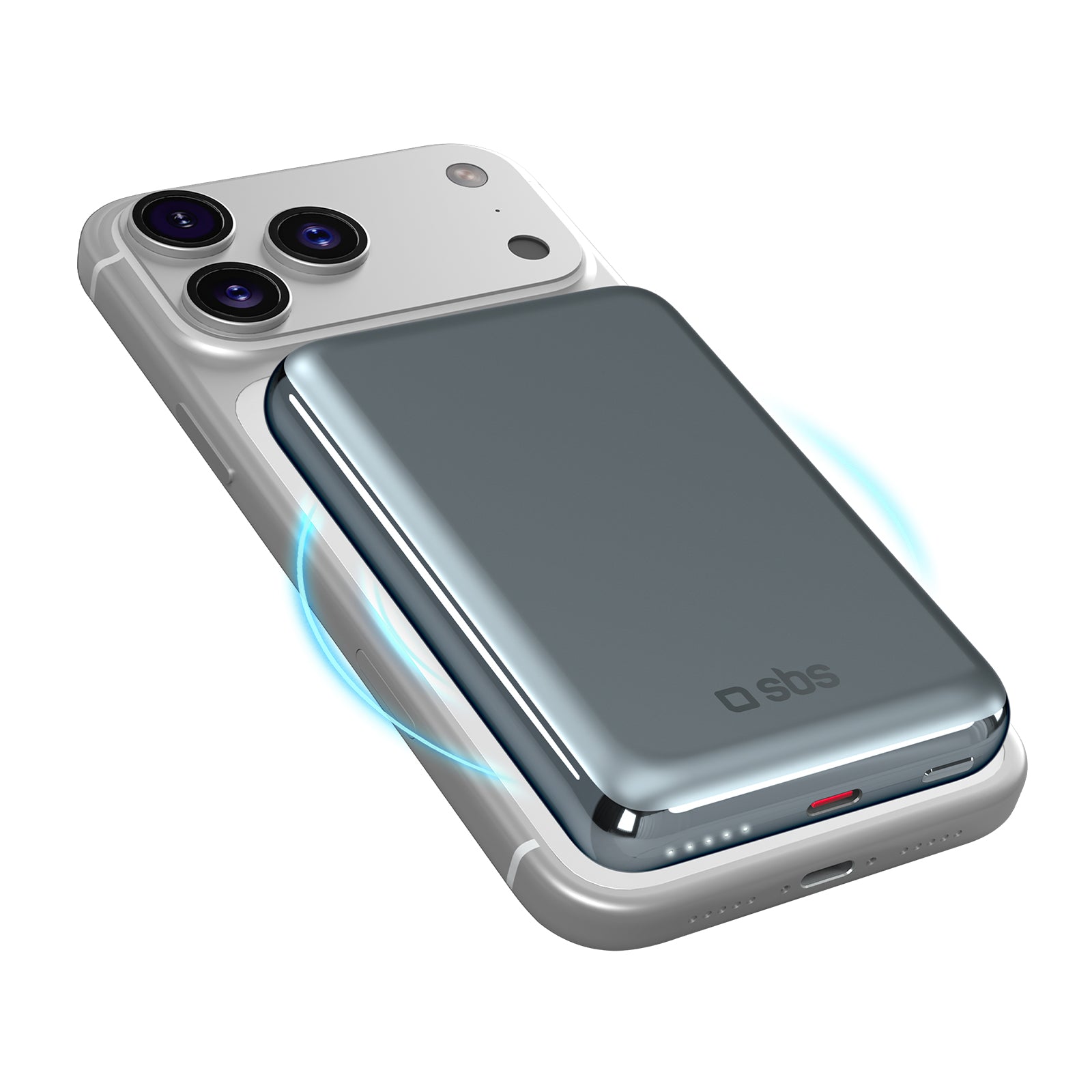 Power bank magnetico 10000 mAh Qi2.2 25W, Power Delivery 3.0, alluminio