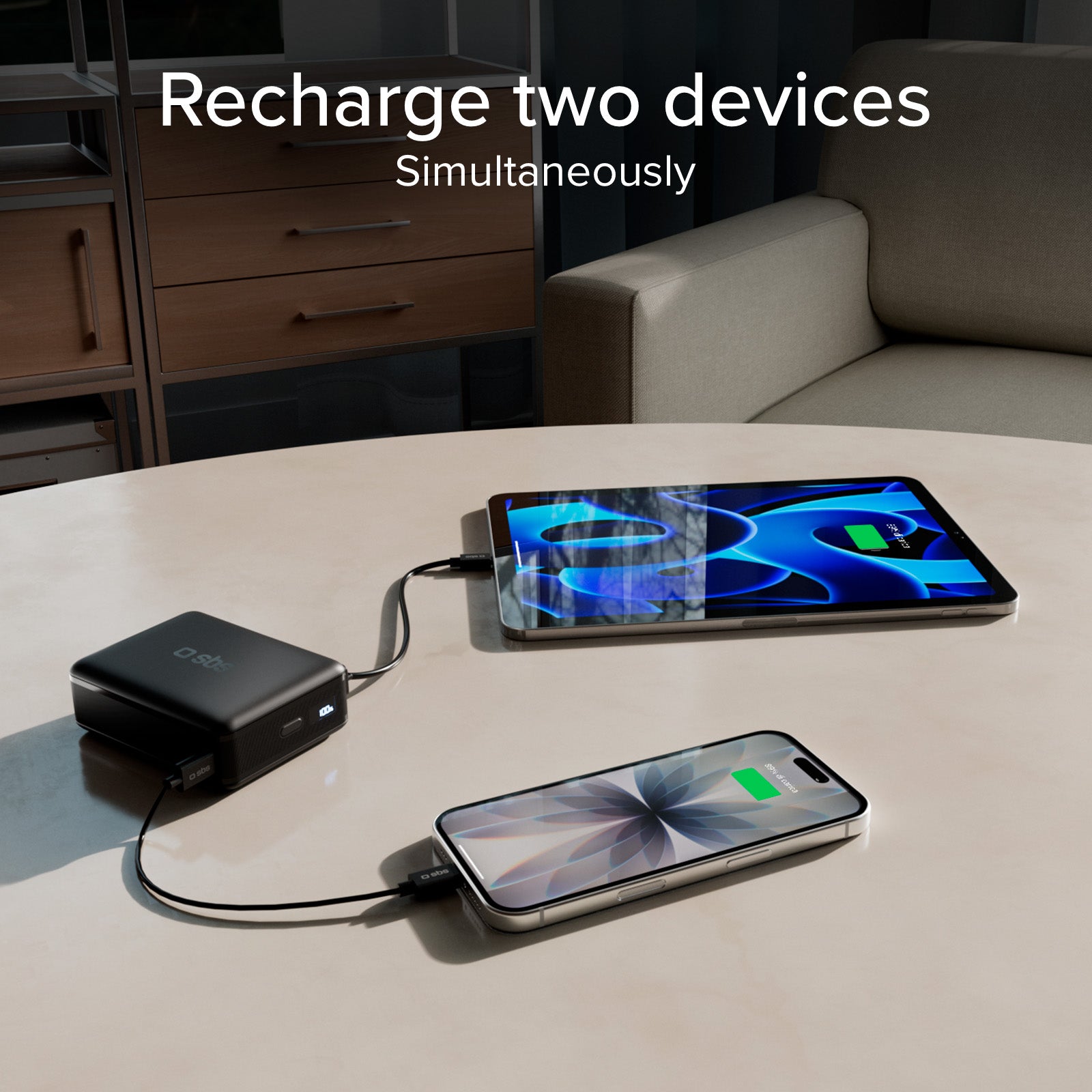 Power bank da 20.000 mAh con display LCD e ricarica per laptop da 65 W
