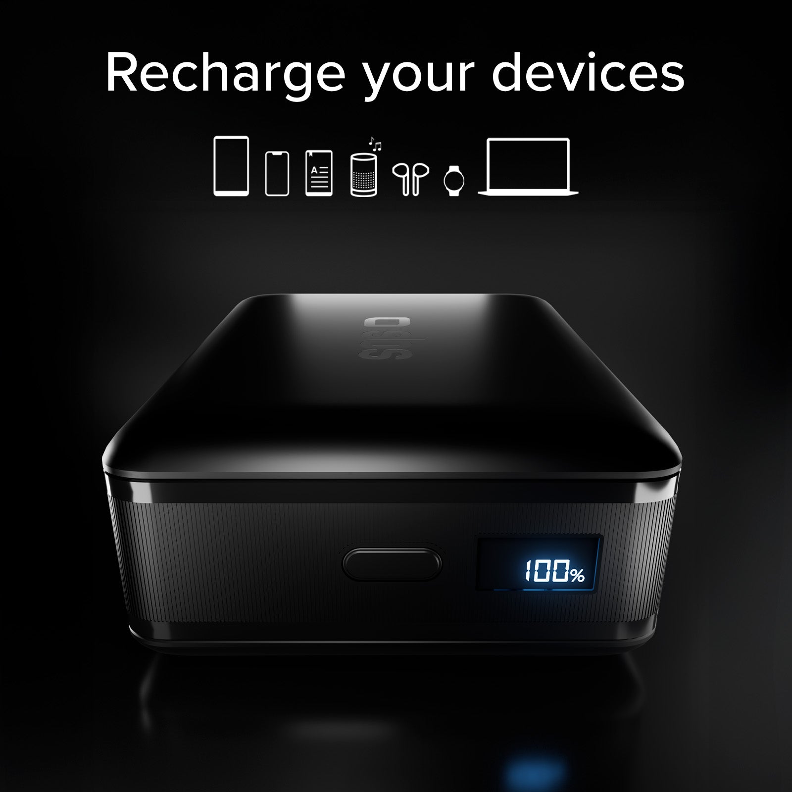 Power bank da 20.000 mAh con display LCD e ricarica per laptop da 65 W
