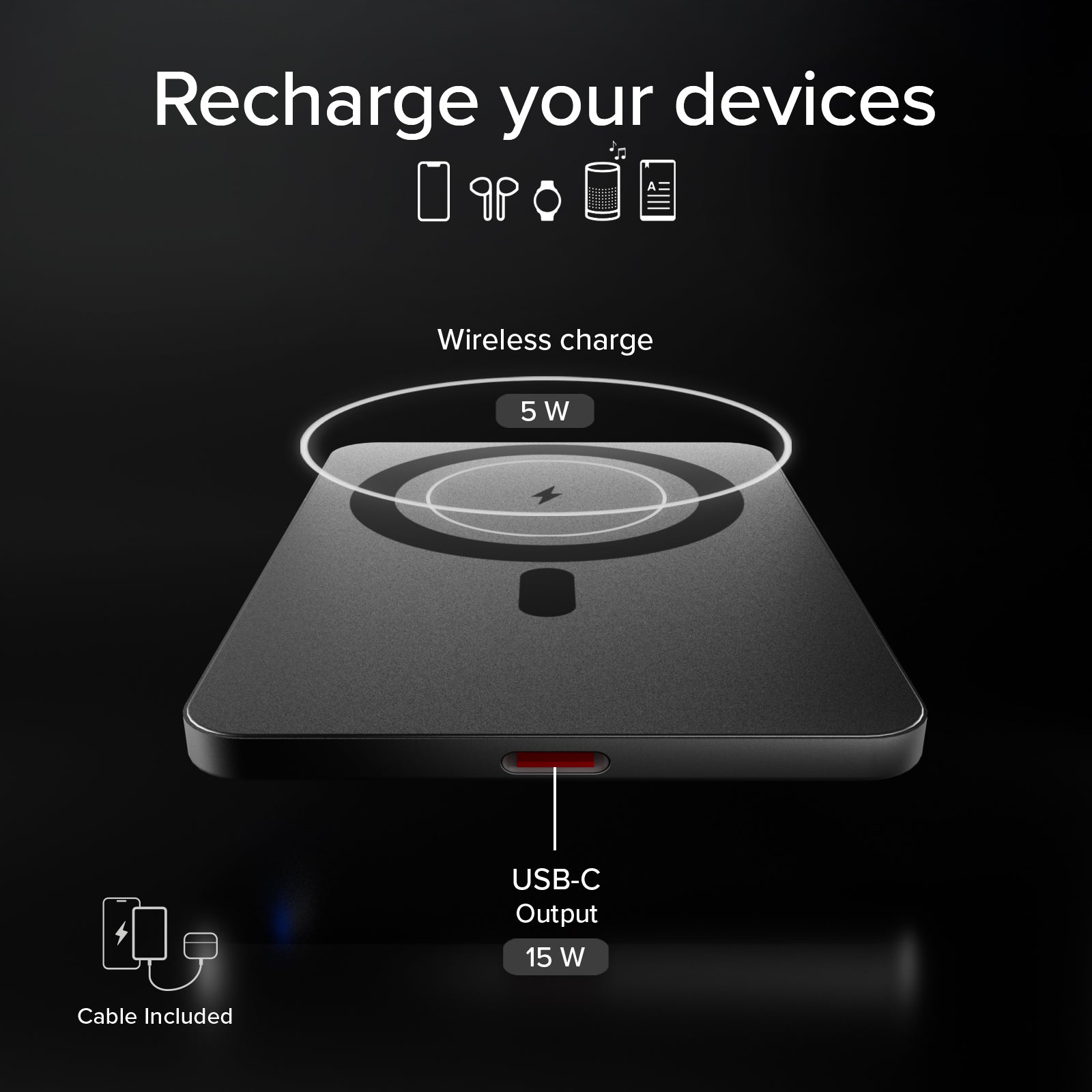 Batterie externe magnétique extra-fin 3000mAh