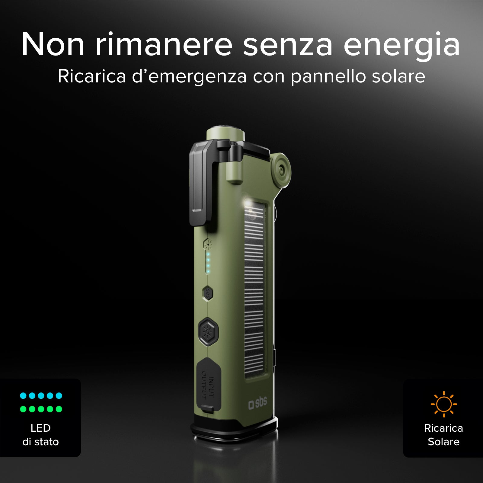 Power Bank 3000mAh multifunzione con kit di equipaggiamento SOS