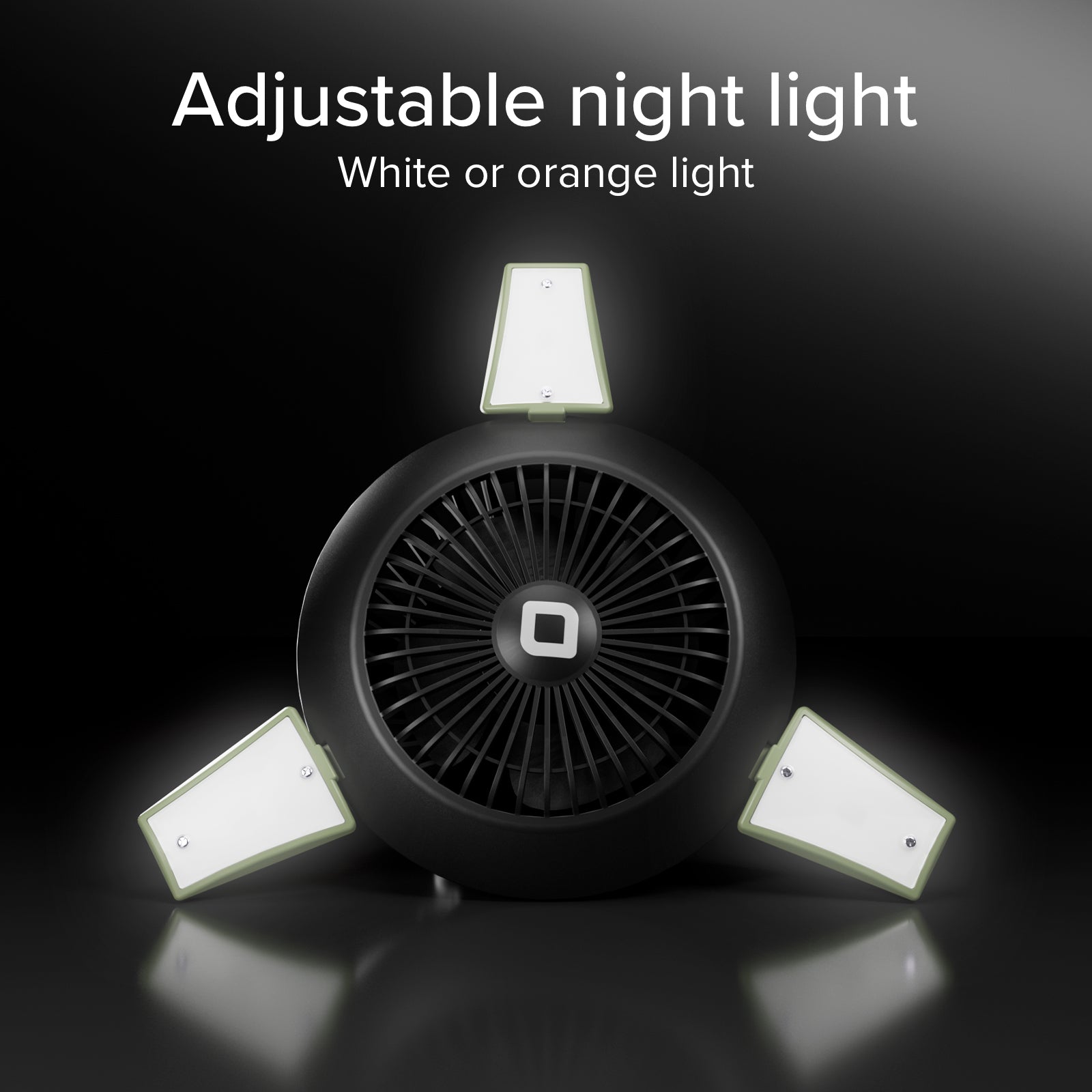 Ventola con Power Bank 4000mAh, luce regolabile e ricarica solare