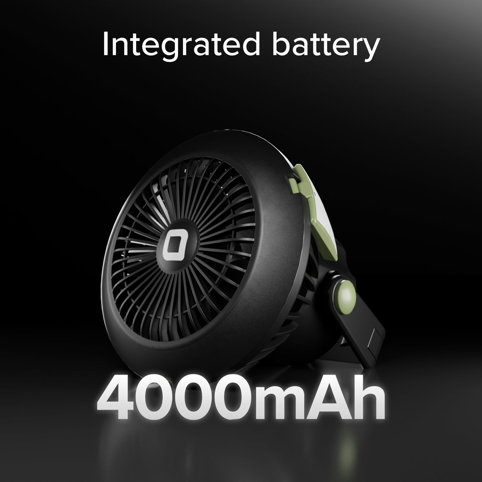 Ventola con Power Bank 4000mAh, luce regolabile e ricarica solare