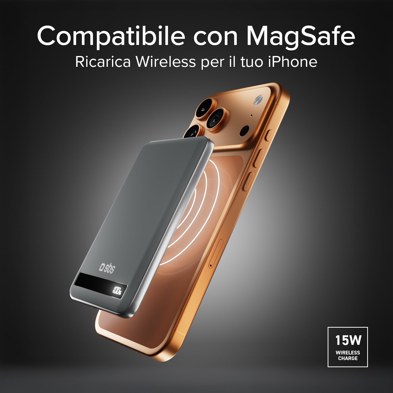 5000 mAh 15 W Qi2 magnetic power bank with semi-solid state battery and LCD