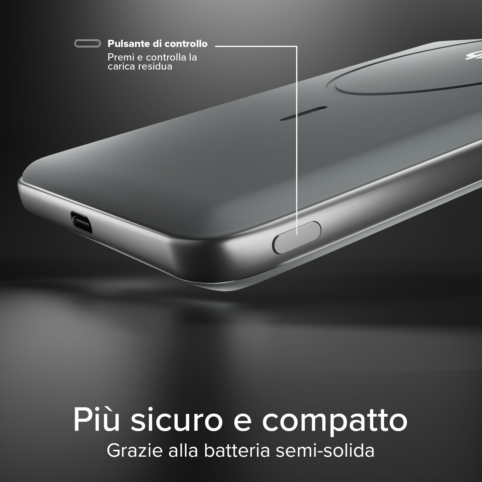 5000 mAh 15 W Qi2 magnetic power bank with semi-solid state battery and LCD