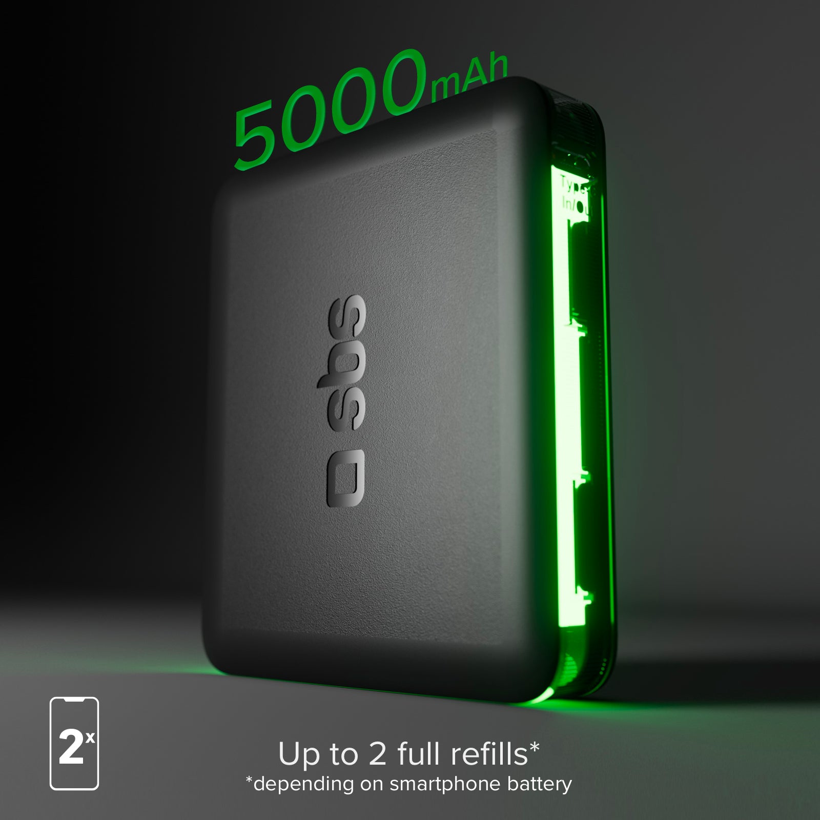 5000-mAh-Powerbank von hoher Dichte