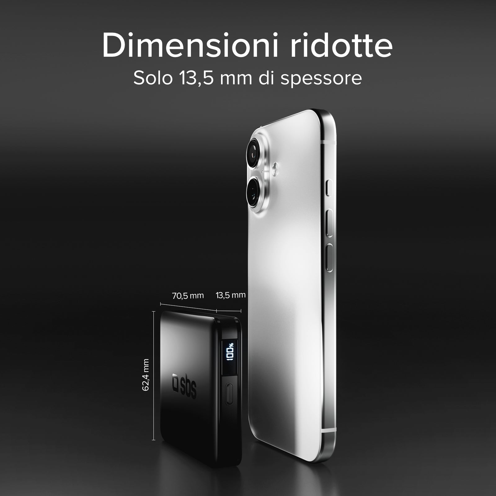 Power Bank SBS 5000 mAh – Ultra-compatto ad Alta Densità