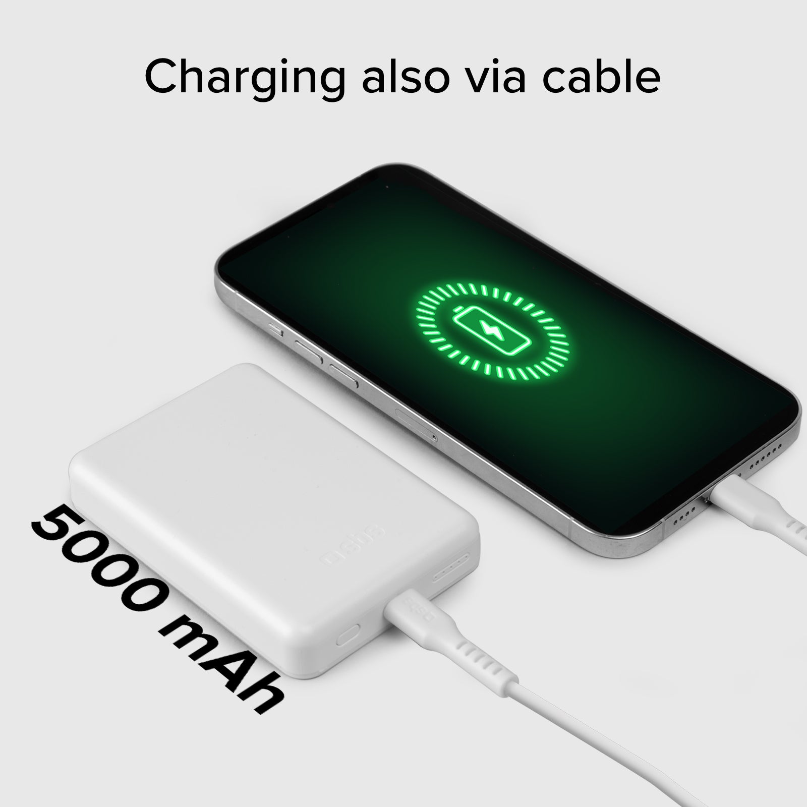 Power bank mag 5.000 mAh Wireless compatibile con iPhone con ricarica MagSafe
