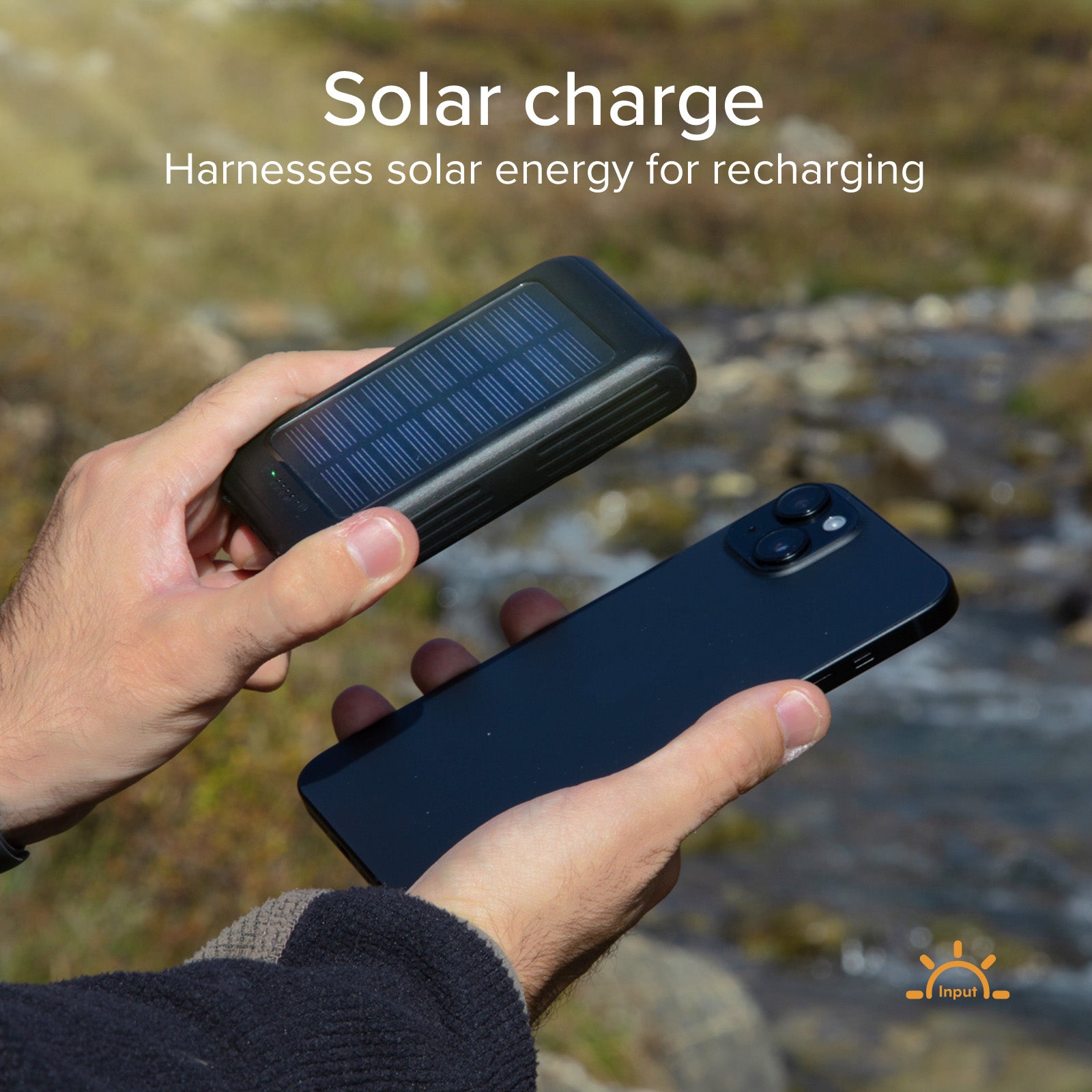 Powerbank solare 5000 mAh con ricarica wireless