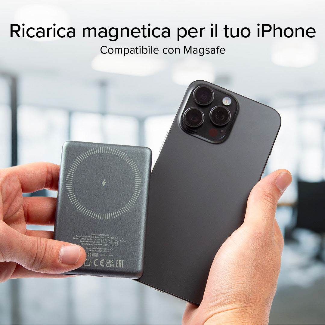 Power bank 5000 mAh compatible con MagSafe