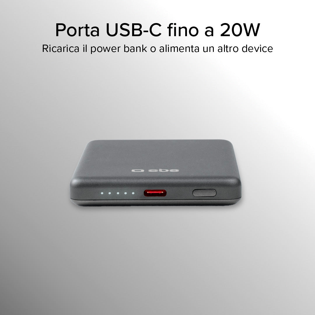 Power bank 5000 mAh compatible con MagSafe