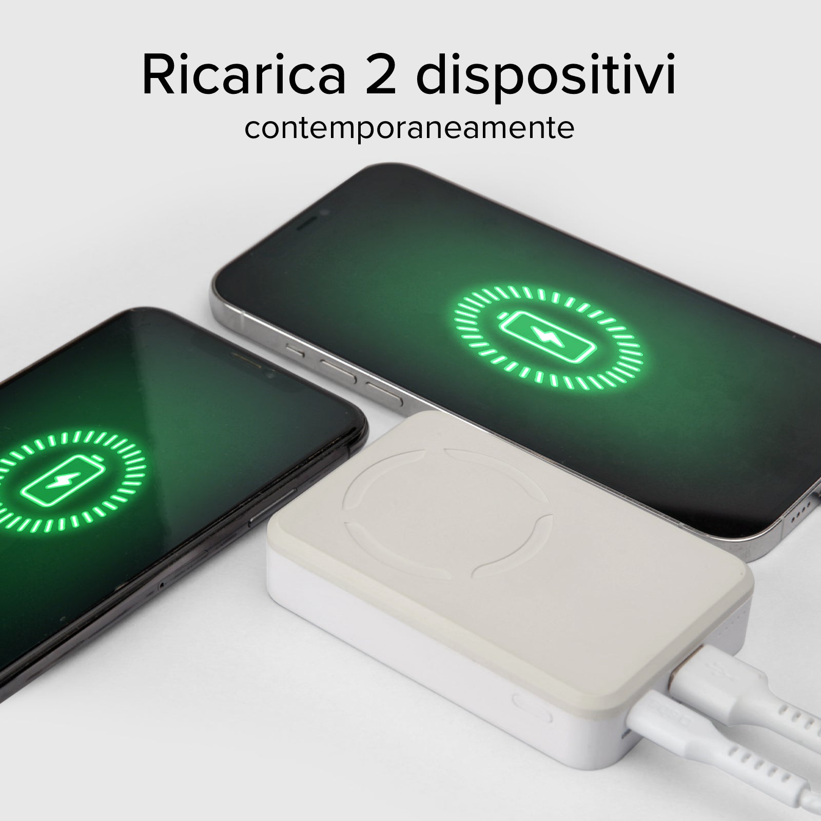 Power bank da 5000 mAh wireless magnetico con funzione stand