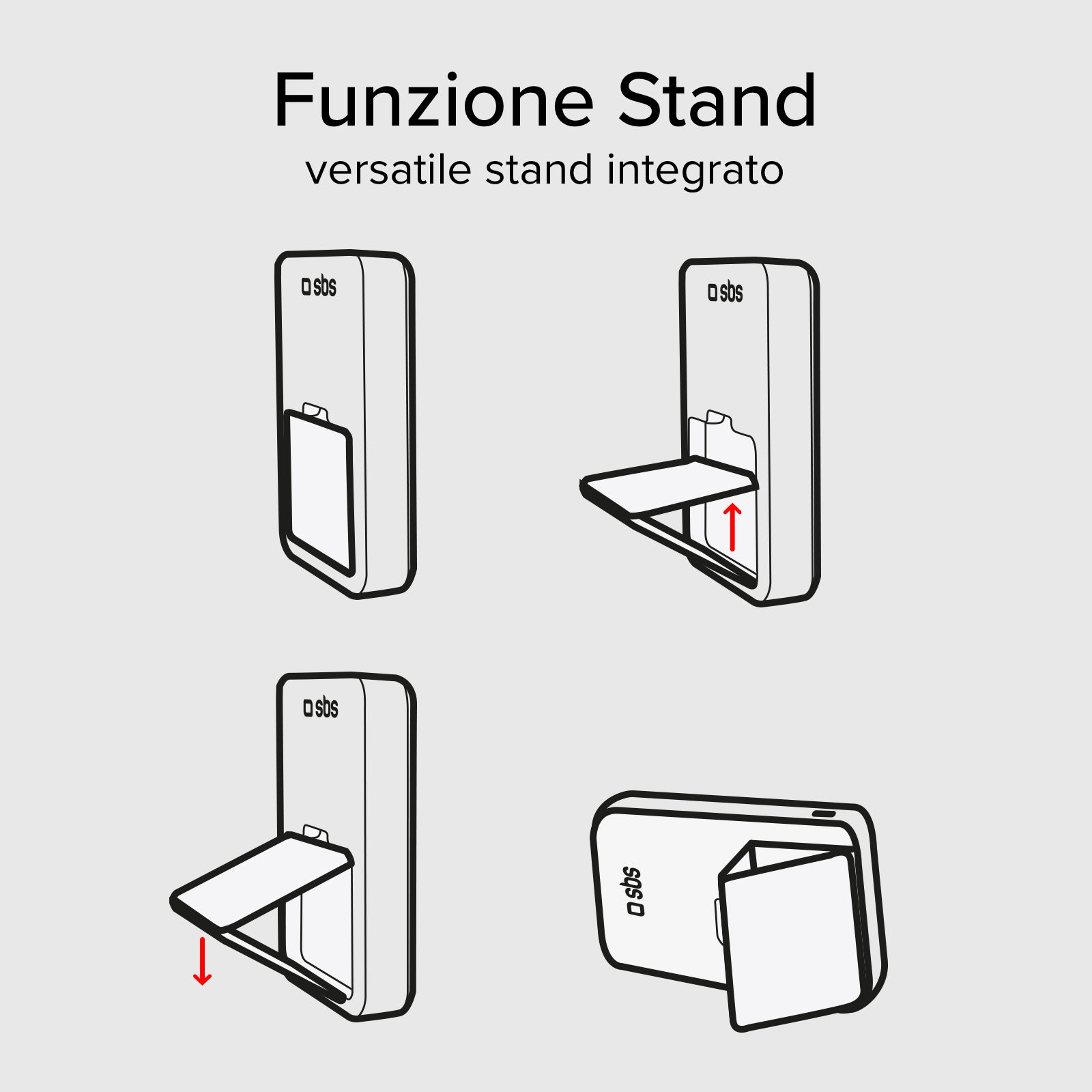 Power bank da 5000 mAh wireless magnetico con funzione stand