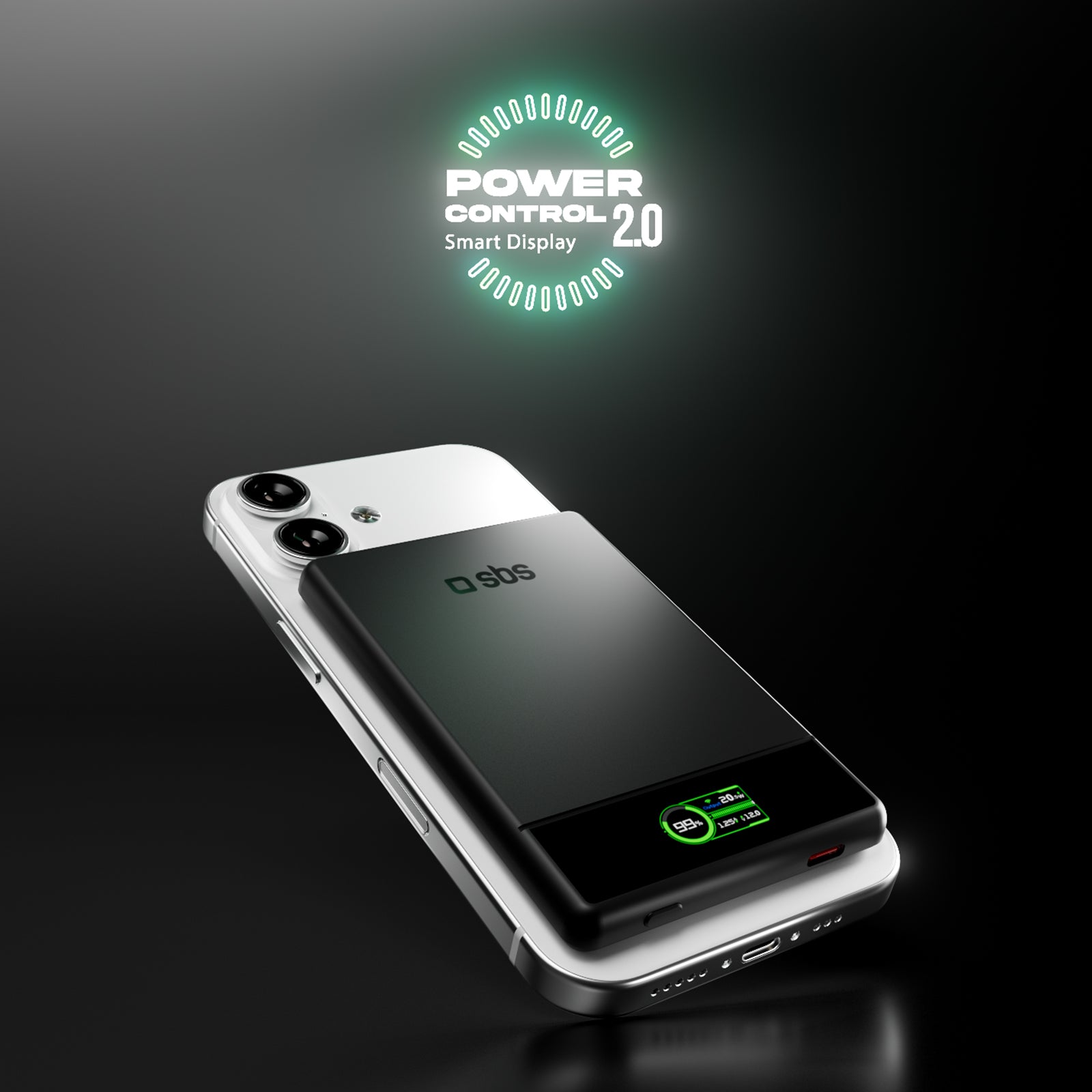 Power bank magnetico 5000 mAh con display e ricarica 15W