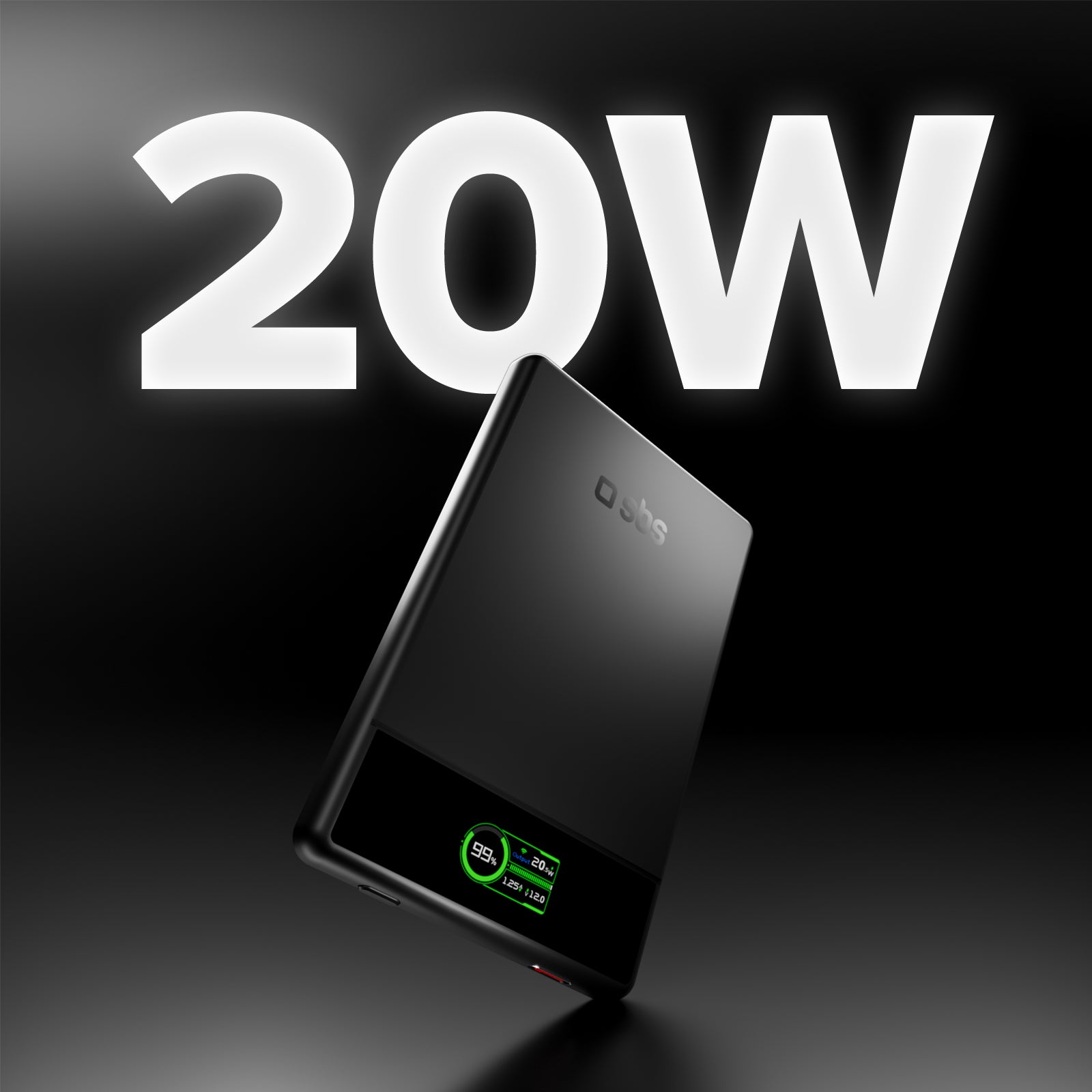 Magnetische Powerbank 5000 mAh mit integriertem Display, magnetisches Wireless-Laden bis zu 15W und USB-C 20W Anschluss