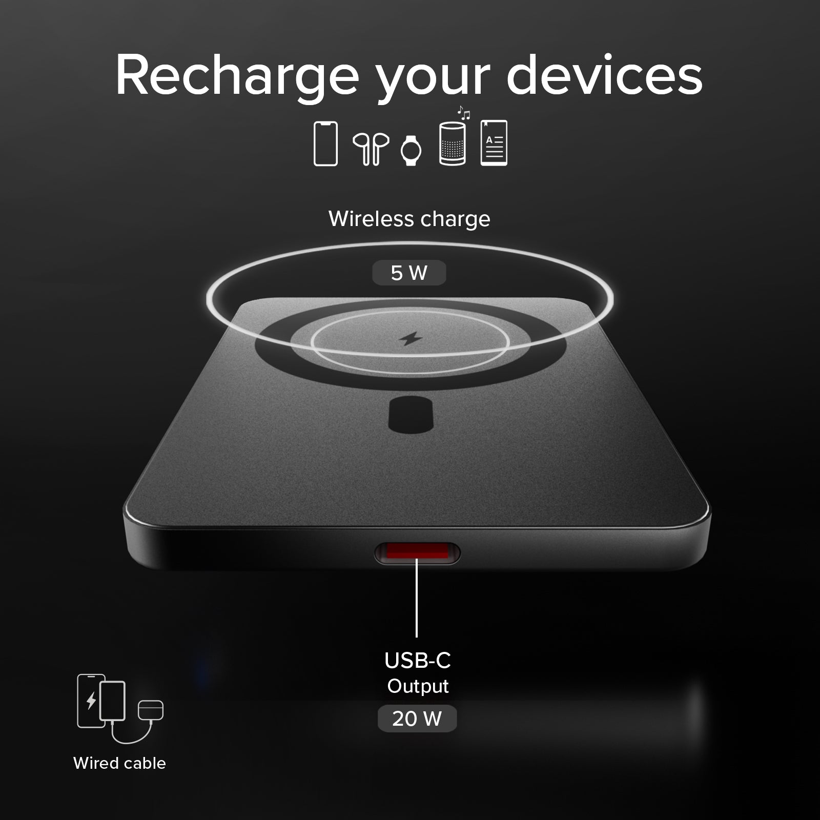 PowerBank magnetico extra-slim 5000mAh
