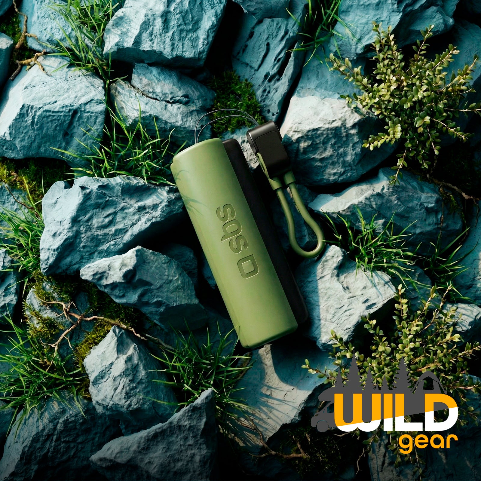 Kompakte 5000mAh Powerbank mit LED-Taschenlampe, 10W USB-C Anschluss, USB-C Kabel inklusive, ideal für Outdoor und Camping