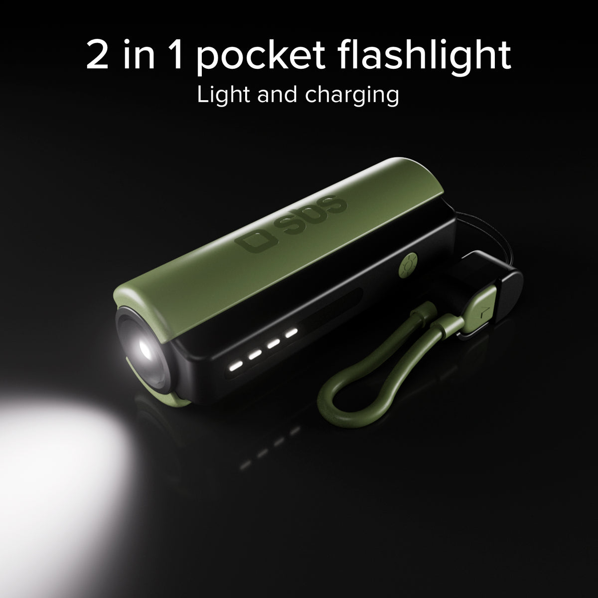  Batterie externe 5000 mAh avec torche LED et USB‑C 10W