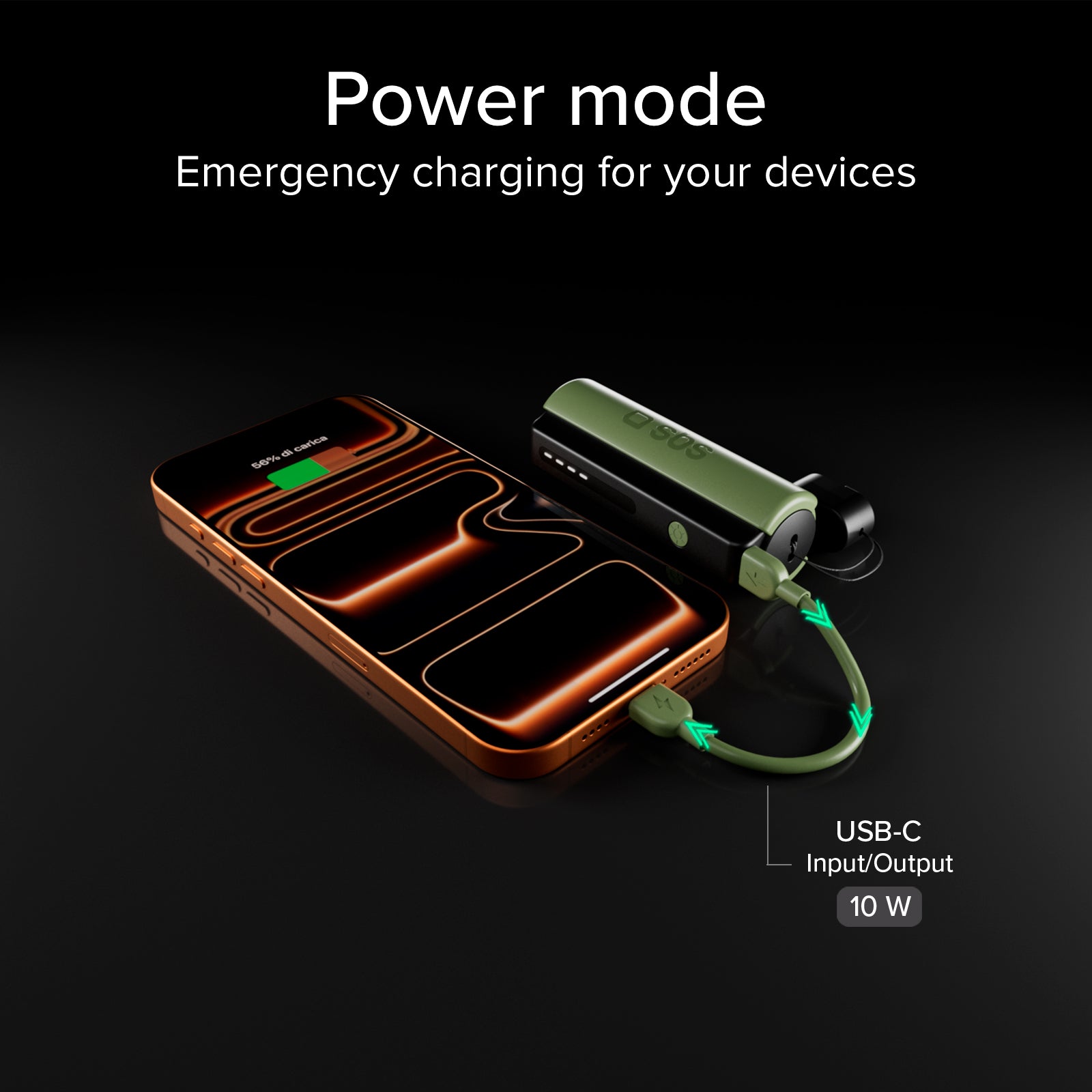  Batterie externe 5000 mAh avec torche LED et USB‑C 10W