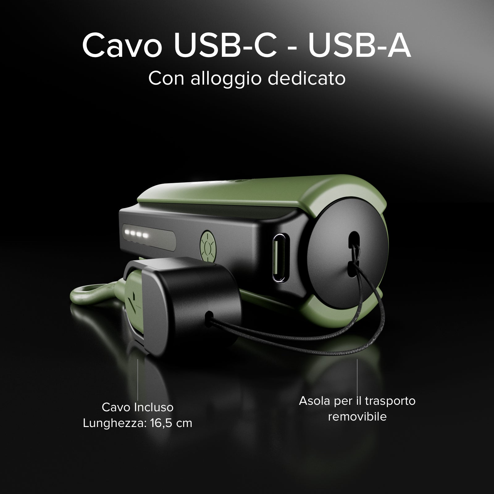  Batterie externe 5000 mAh avec torche LED et USB‑C 10W