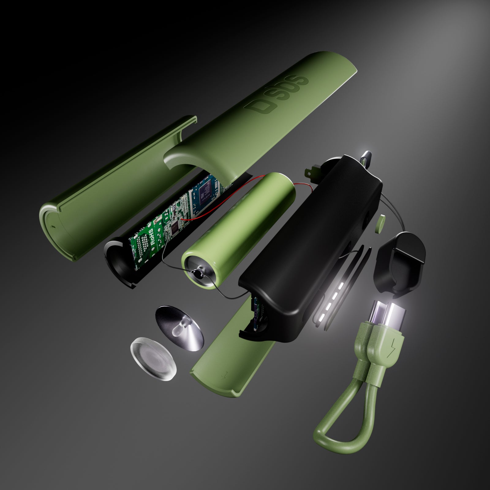  Batterie externe 5000 mAh avec torche LED et USB‑C 10W