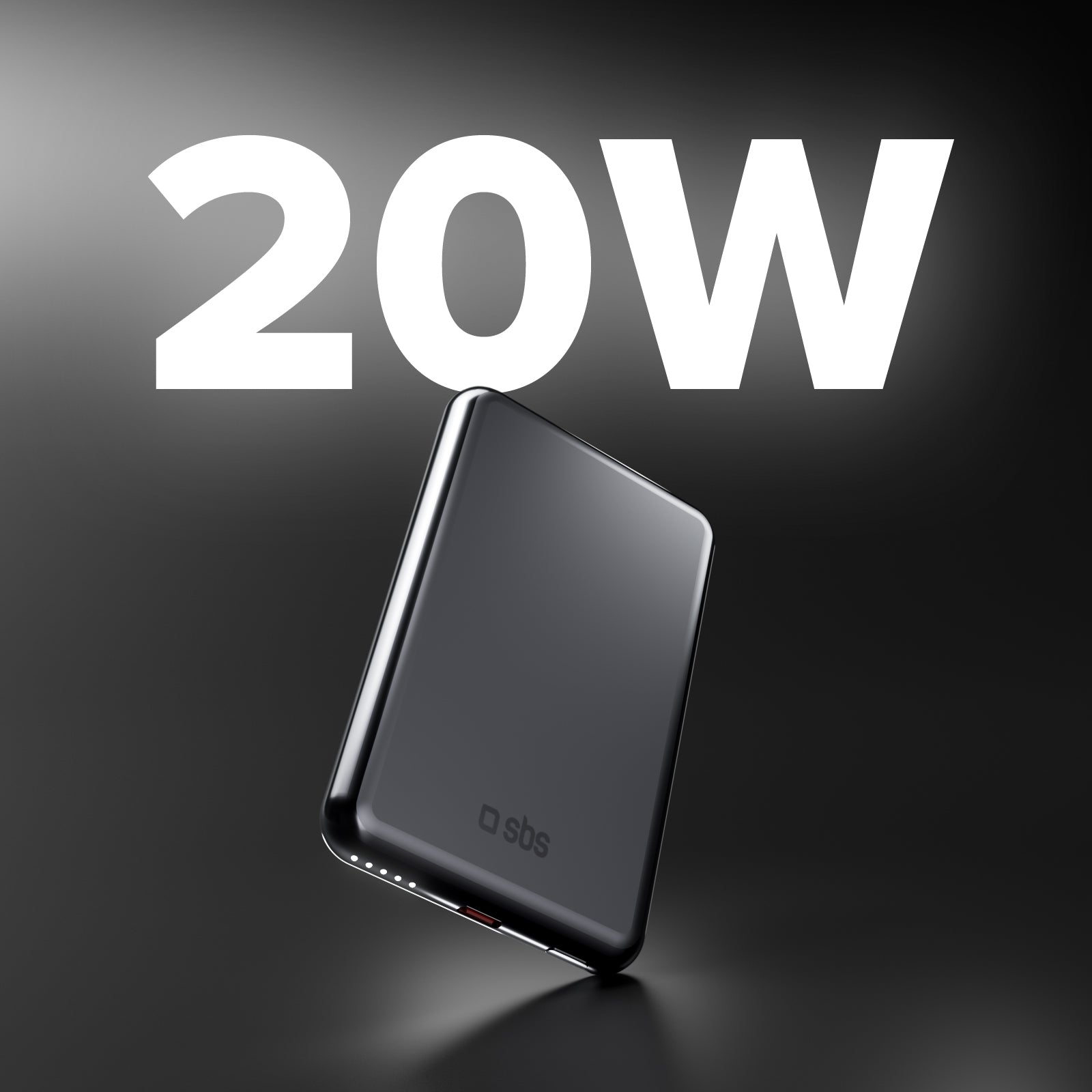 Power bank magnetico 5000 mAh, wireless PD 20W, alluminio, MagSafe