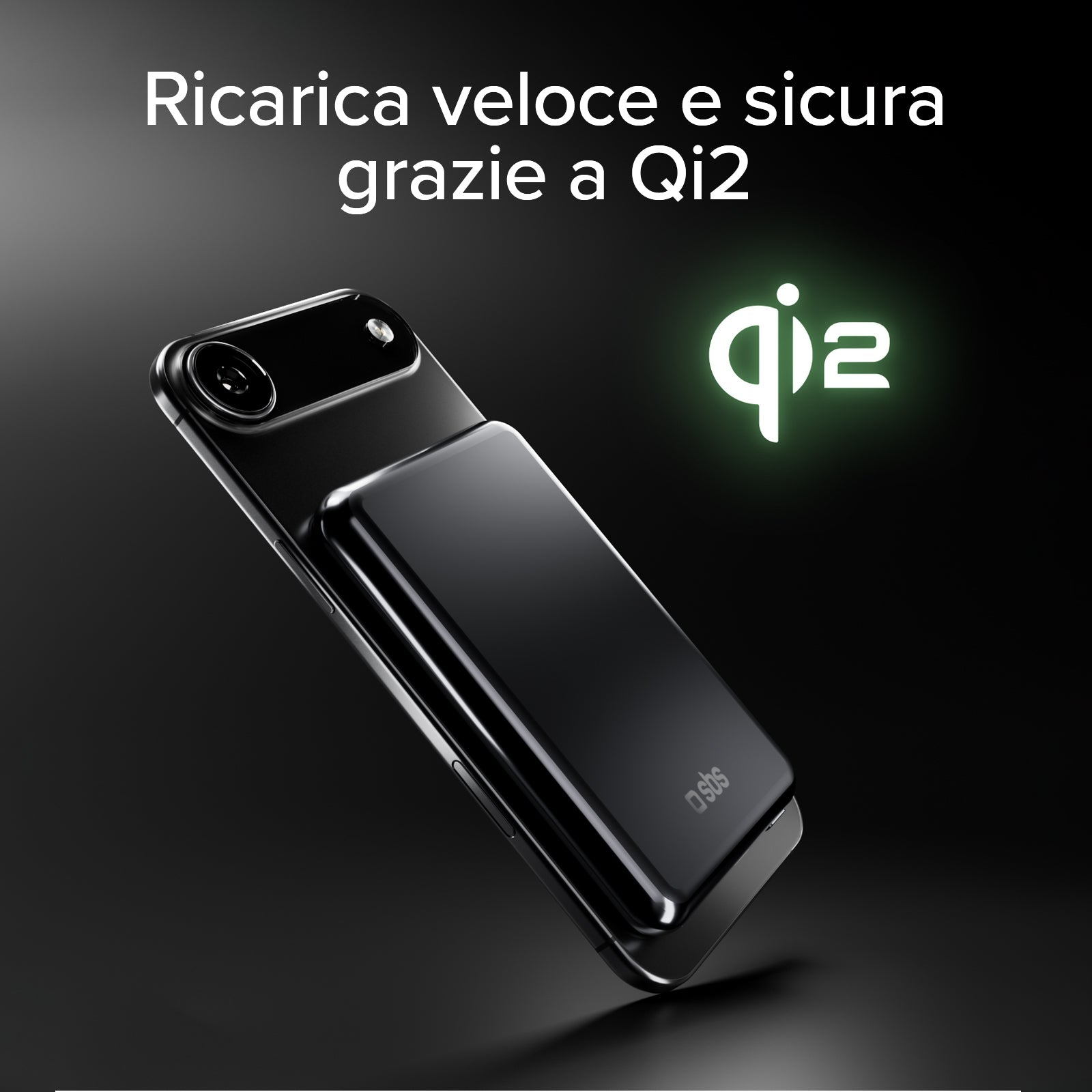 Power bank magnetico 5000 mAh, wireless PD 20W, alluminio, MagSafe